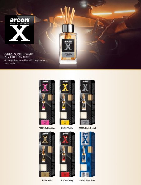 معطر سيارة سائل مع عود AREON X VERSION
