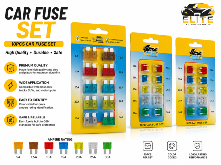 مجموعة فيوزات للسيارة Elite Car Fuse Set