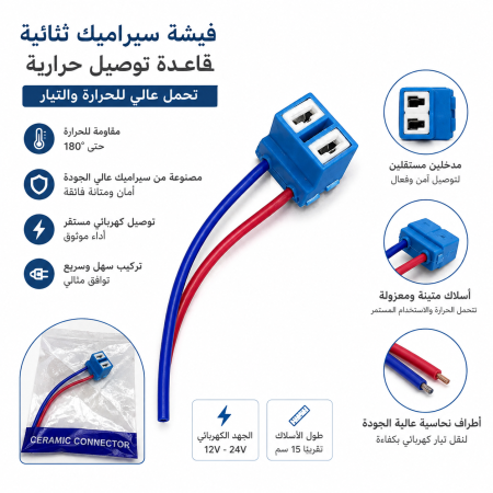 فيشة لمبة LED H7 للمصابيح الامامية للسيارات
