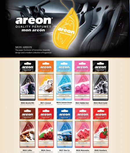 معطر تعليق مراّة شكل ورقة شجر areon